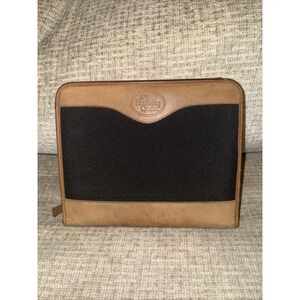 Franklin Covey Quest Canvas/Brown Leather Trim CLASSIC Planner/Binder